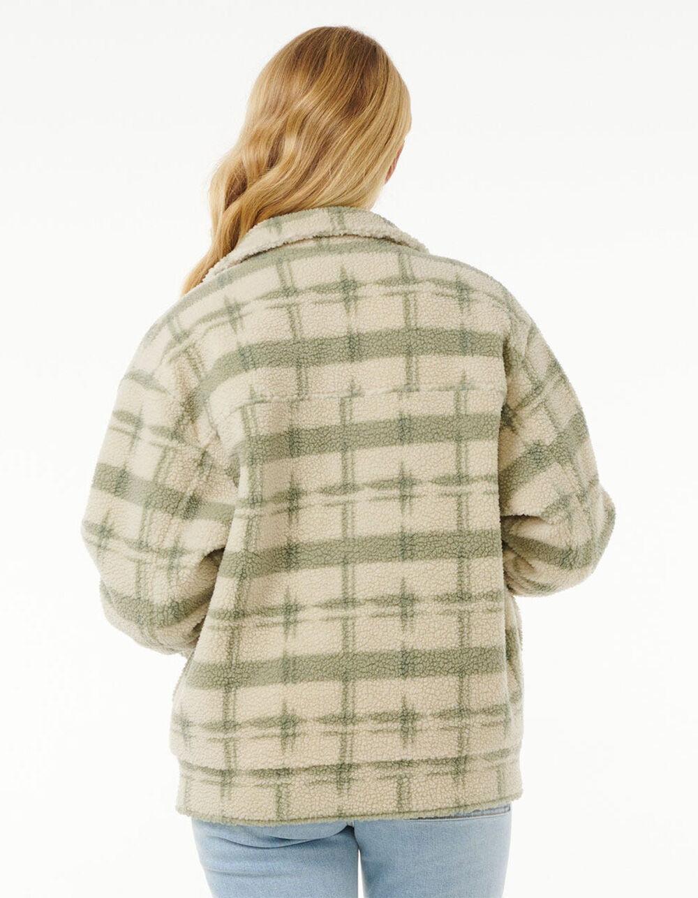 RIP CURL Sunrise Session Womens Sherpa Lined Jacket - SAGE Product Image
