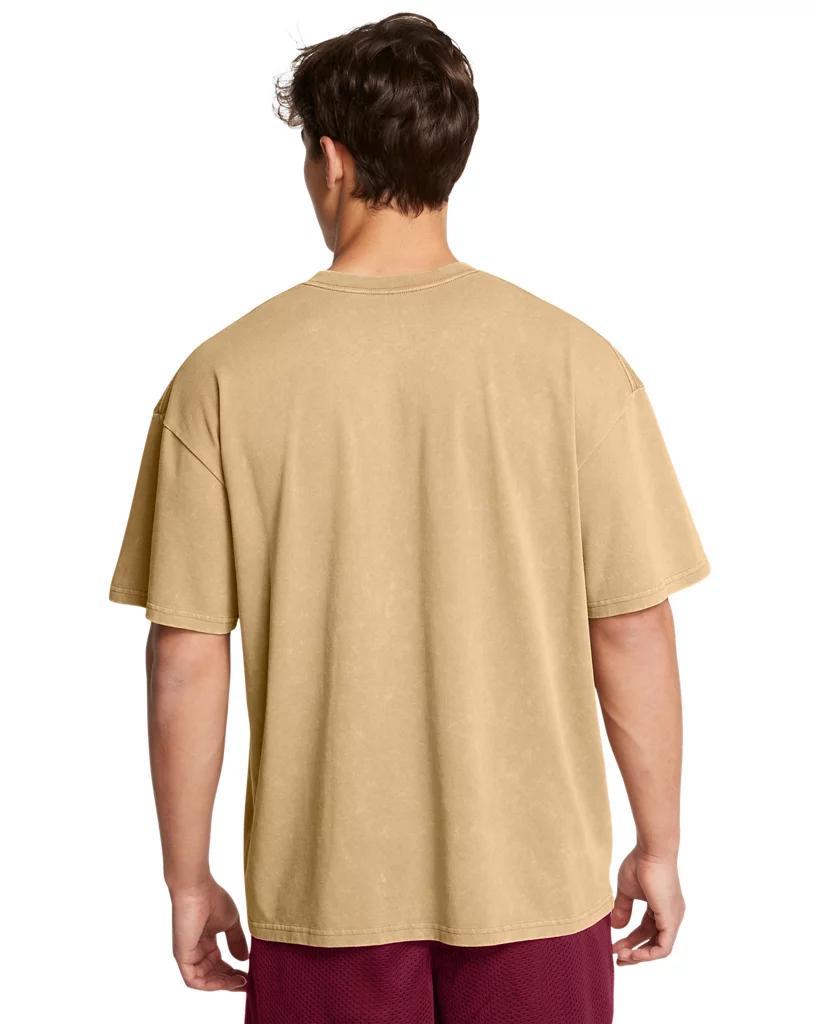 Men's UA Heavyweight Oversized Logo Wash Short Sleeve Product Image