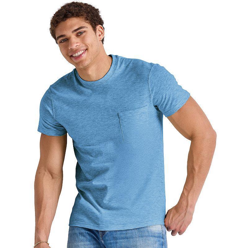 Men's Hanes Originals Tri-Blend Jersey Pocket Tee, Size: Small, Equilibrium Green Product Image