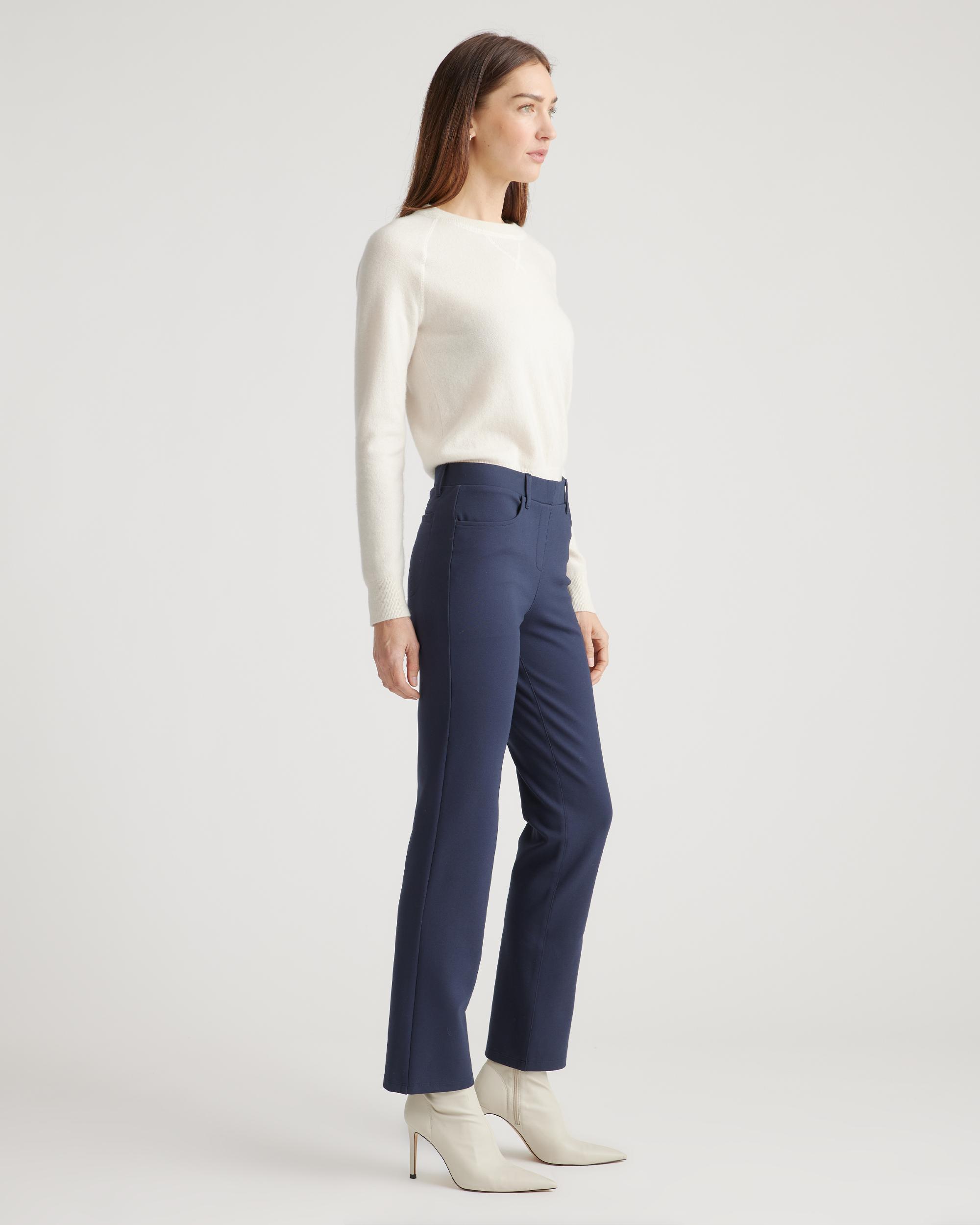 Quince | Women's Ultra-Stretch Ponte Straight Leg 4-Pocket Pants Size XL, Rayon Product Image