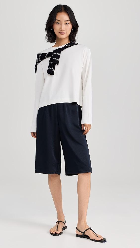 Vince Relaxed Long Sleeve Cropped Crew Tee | Shopbop Product Image