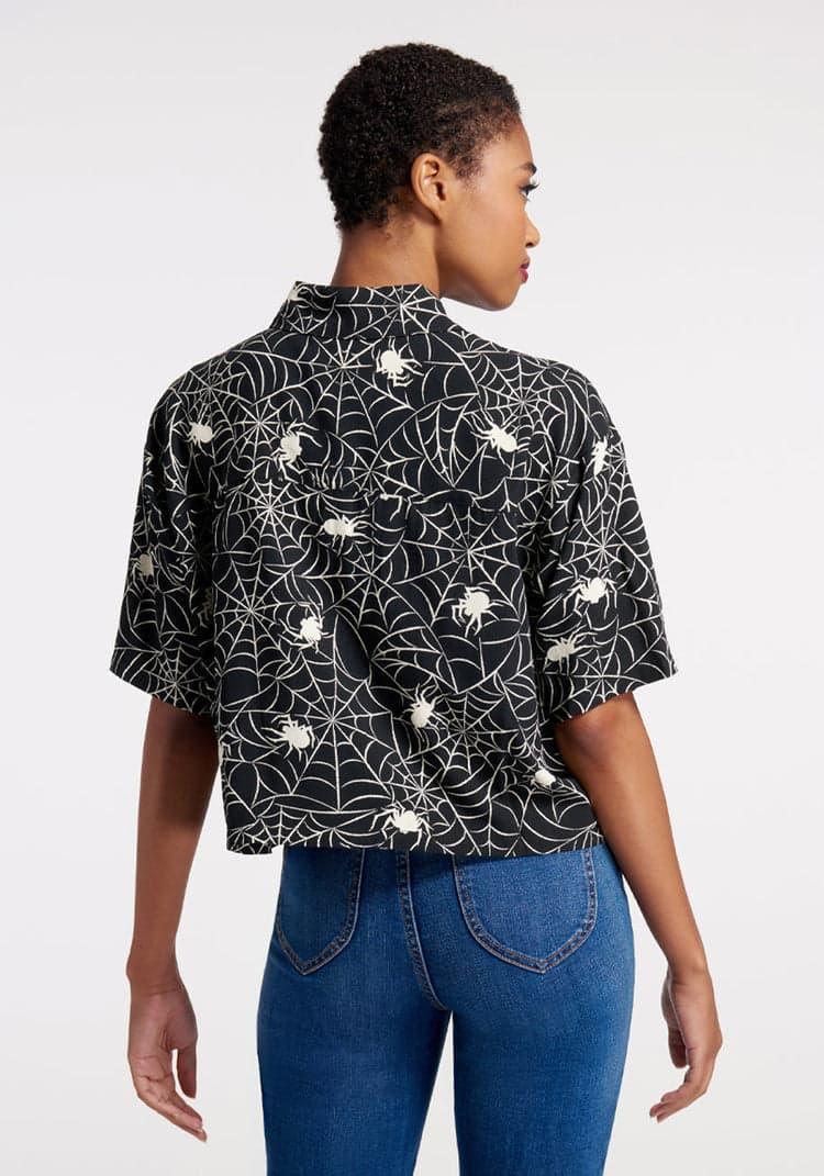 Web And Flow Button-Up Blouse Product Image
