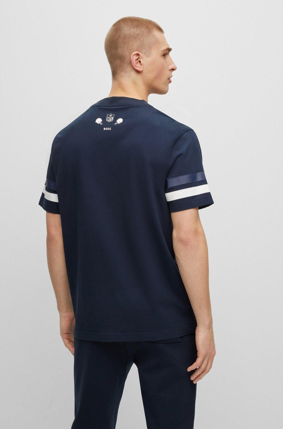 BOSS x NFL cotton-blend T-shirt with collaborative branding Product Image