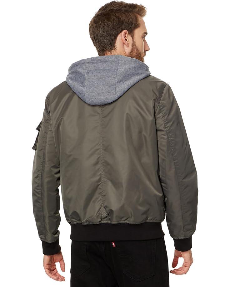 Faux-Leather Trucker with Jersey Hood and Fleece Lining Product Image