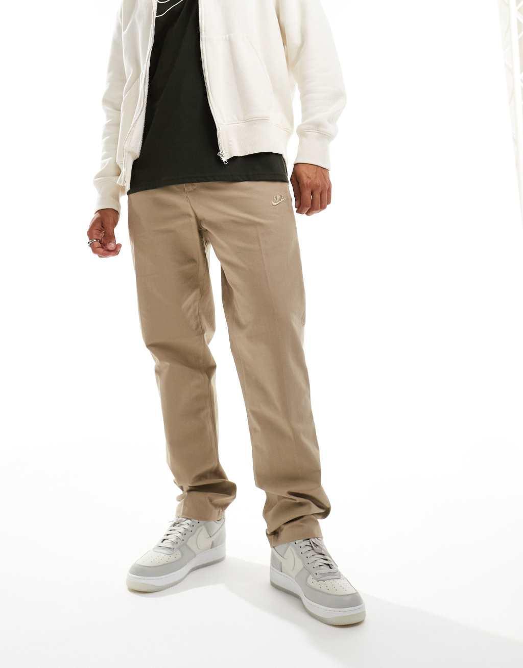 Nike Club woven chino pants in khaki Product Image