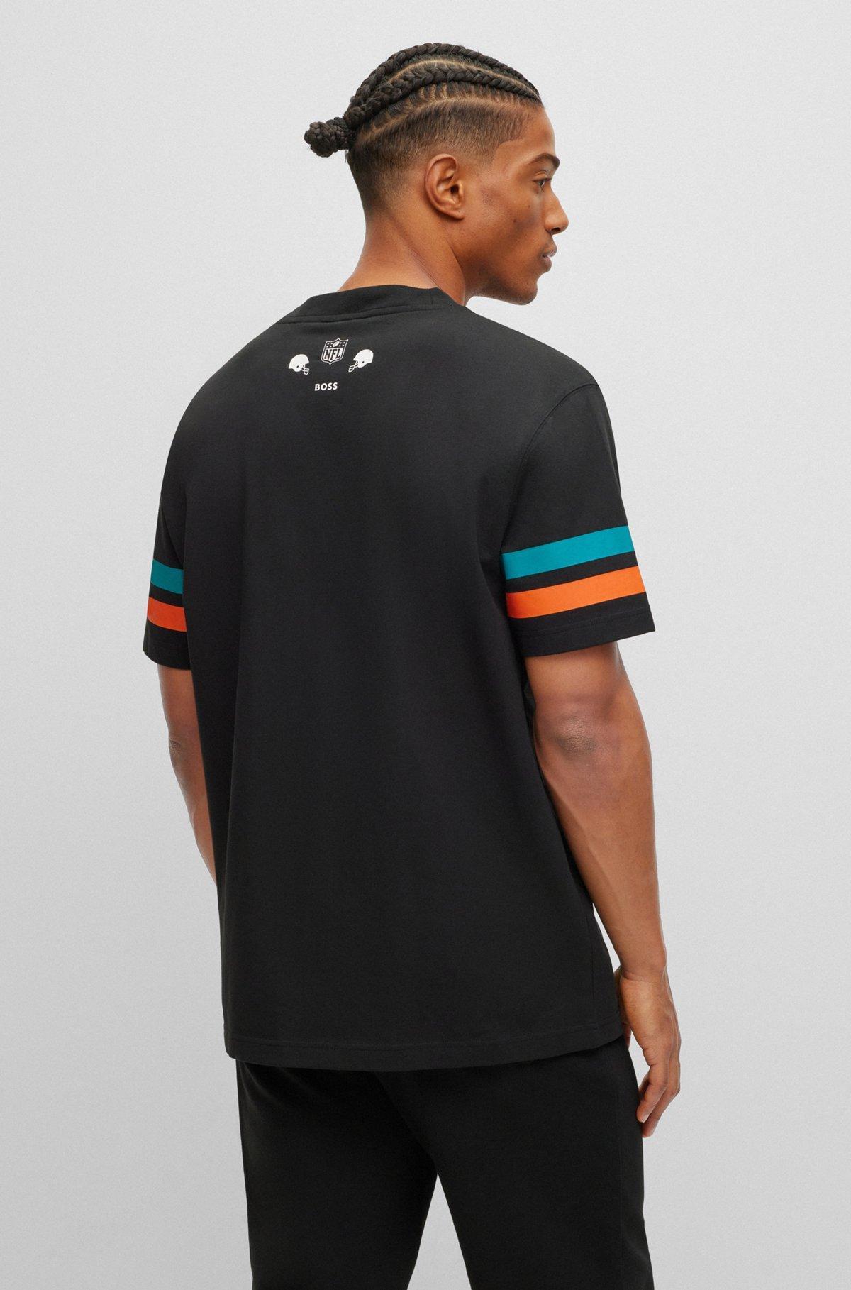 BOSS x NFL cotton-blend T-shirt with collaborative branding Product Image
