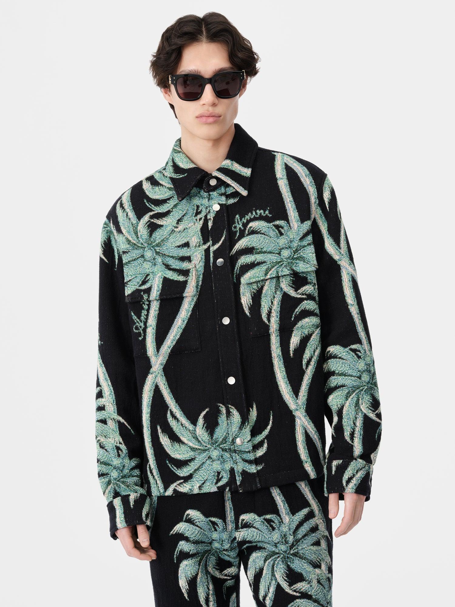 TWISTED PALMS TAPESTRY OVERSHIRT - Black Male Product Image