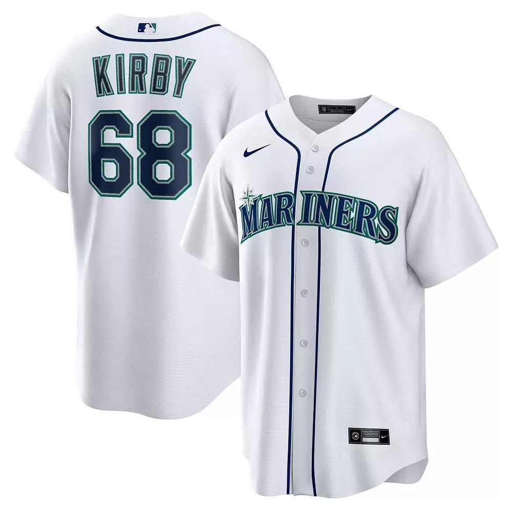 Men's Nike George Kirby White Seattle Mariners Home Replica Jersey, Size: Medium Product Image