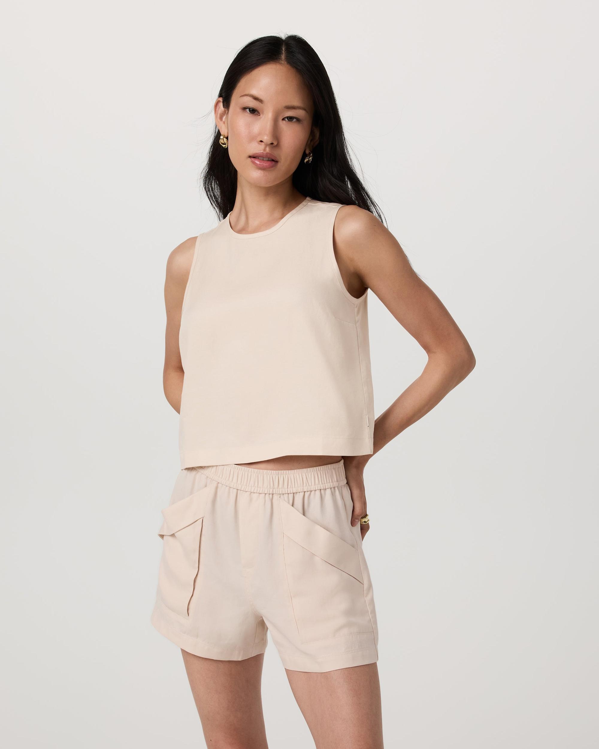Trestles Twill Crop Tank Product Image