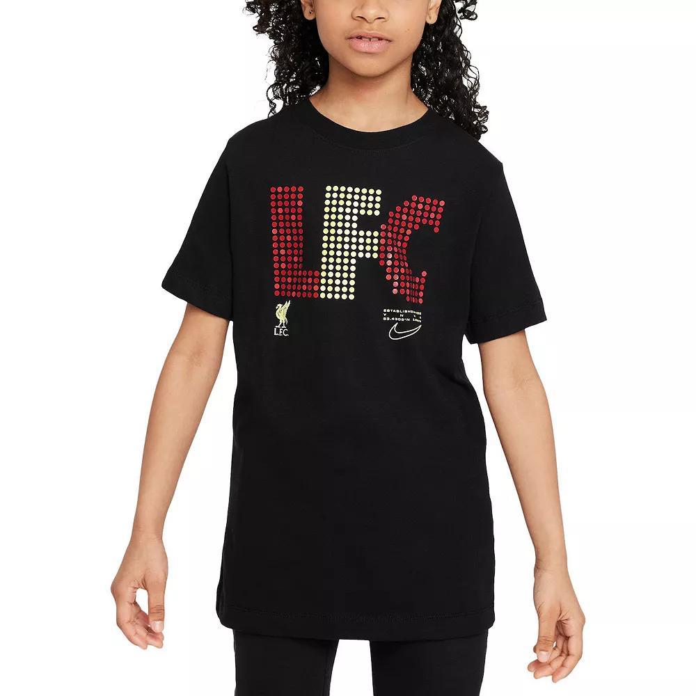 Youth Nike Black Liverpool Lights T-Shirt, Boy's, Size: YTH Medium, Lvp Black Product Image