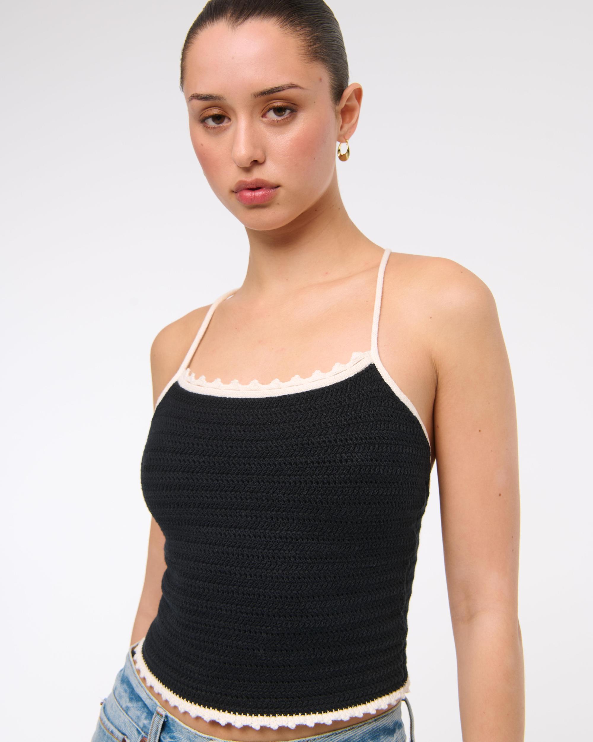 Crochet-Style Tie-Back Tank Product Image