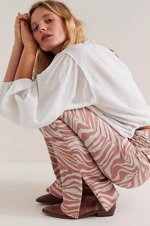 We The Free Level Up Slit Slim Flare Printed Jeans Product Image