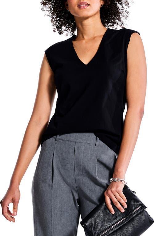 NIC+ZOE V-Neck Perfect Layer Onyx) Women's Clothing Product Image