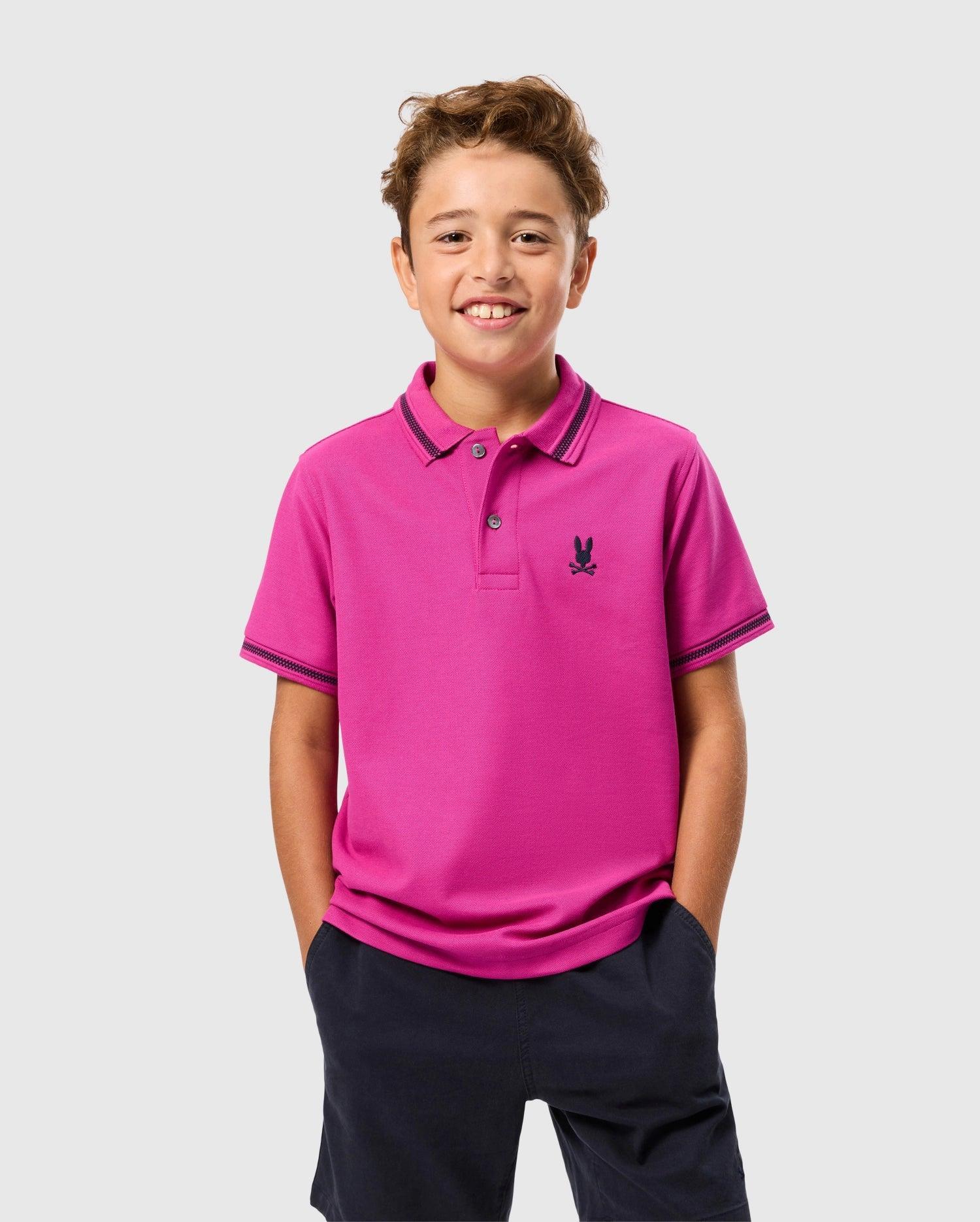 KIDS RIVIERA PIQUE POLO SHIRT - B0K640C200 Product Image