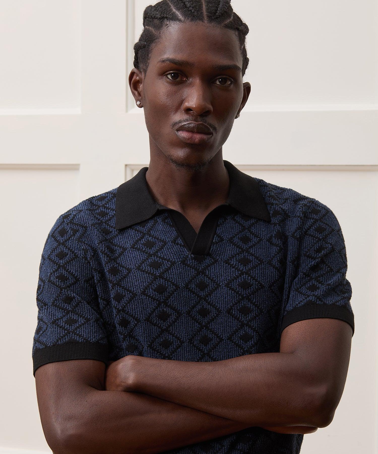 Boucle Diamond Montauk Sweater Polo Product Image
