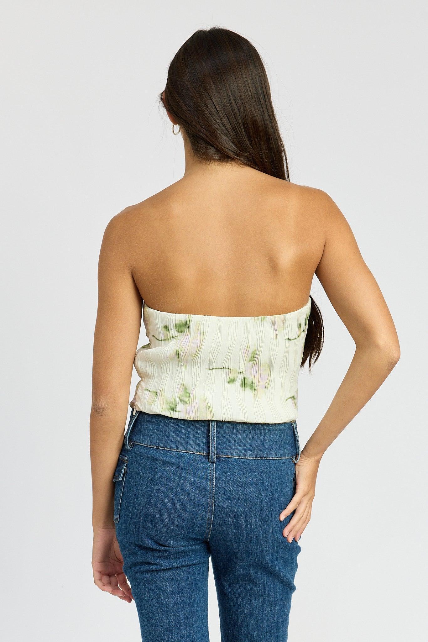FINAL SALE Sincere Floral Tube Top | Ivory Product Image