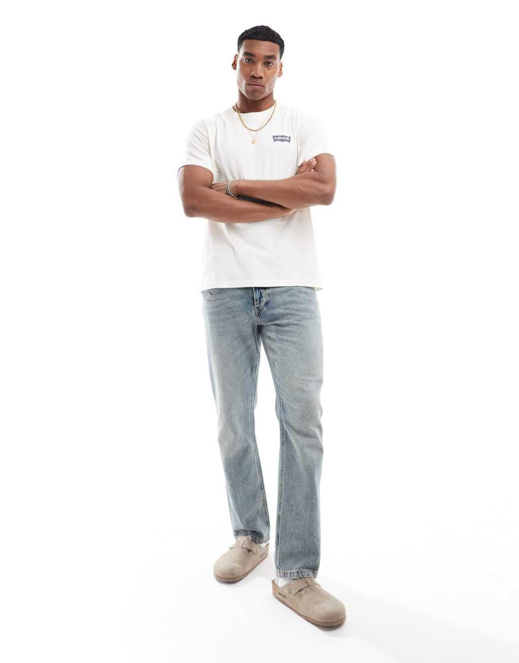 Levi's archive western wagon back print relaxed fit t-shirt in cream Product Image