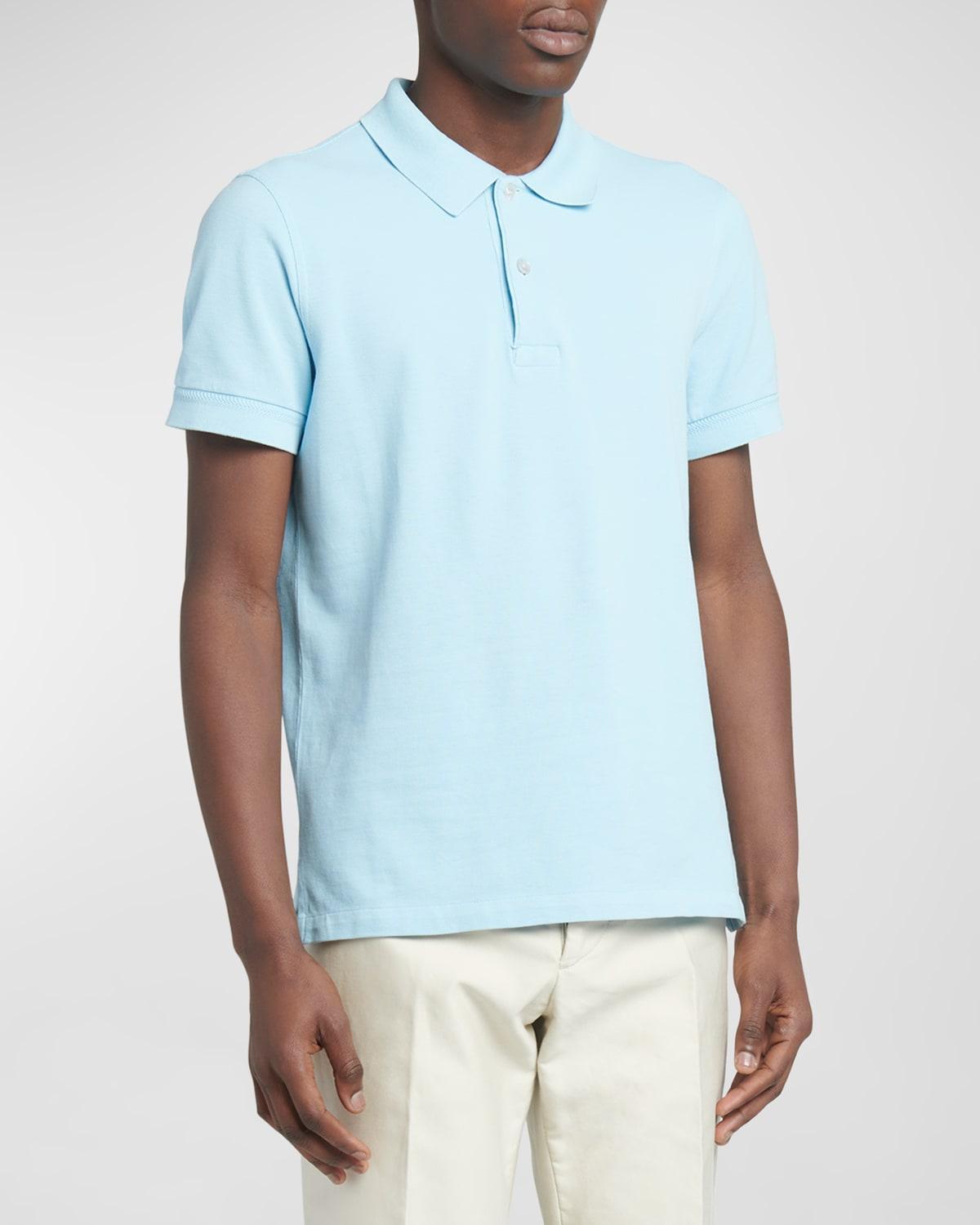 Mens Cotton Pique Polo Shirt Product Image