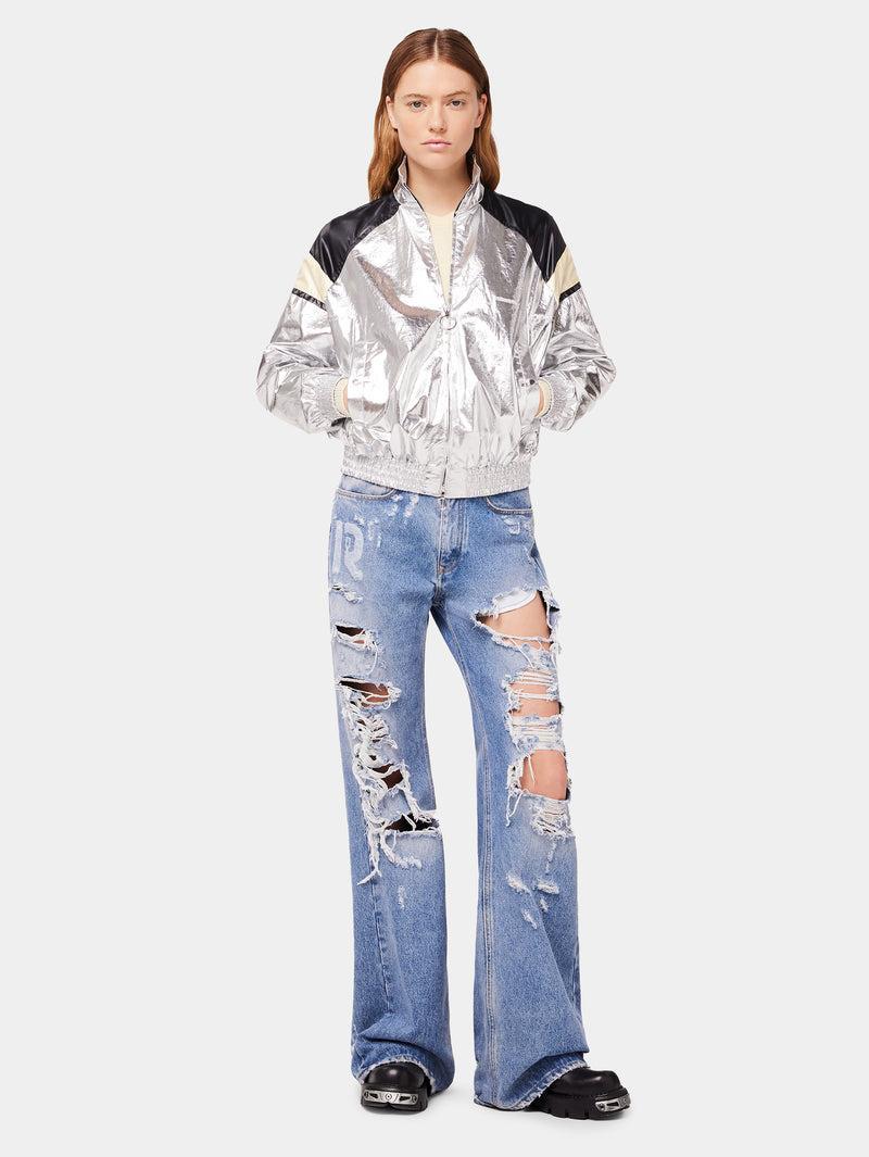 Silver turtleneck jacket Product Image
