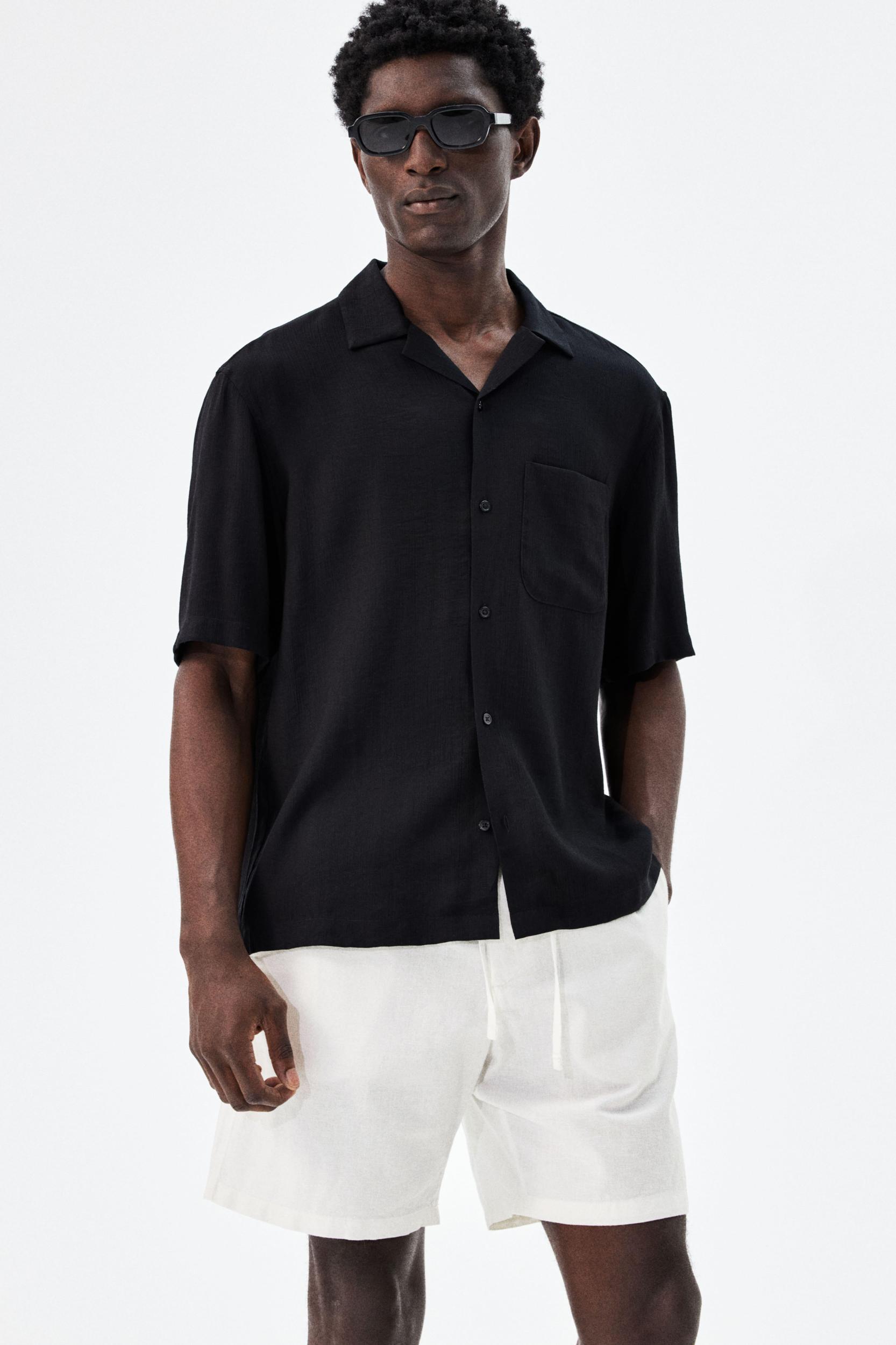 Regular Fit Linen-Blend Shorts Product Image