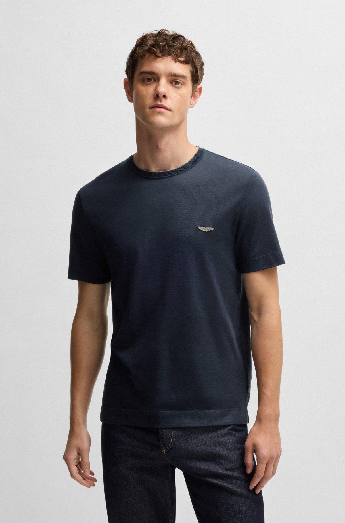 BOSS x ASTON MARTIN T-shirt in cotton, linen and silk Product Image