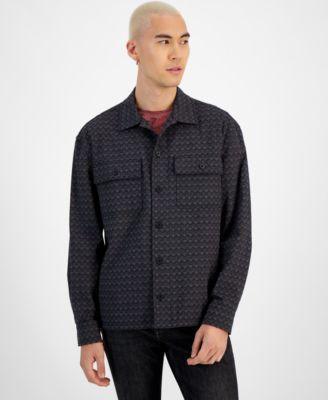Sun + Stone Mens Theo Jacquard Overshirt, Created for Macys Product Image