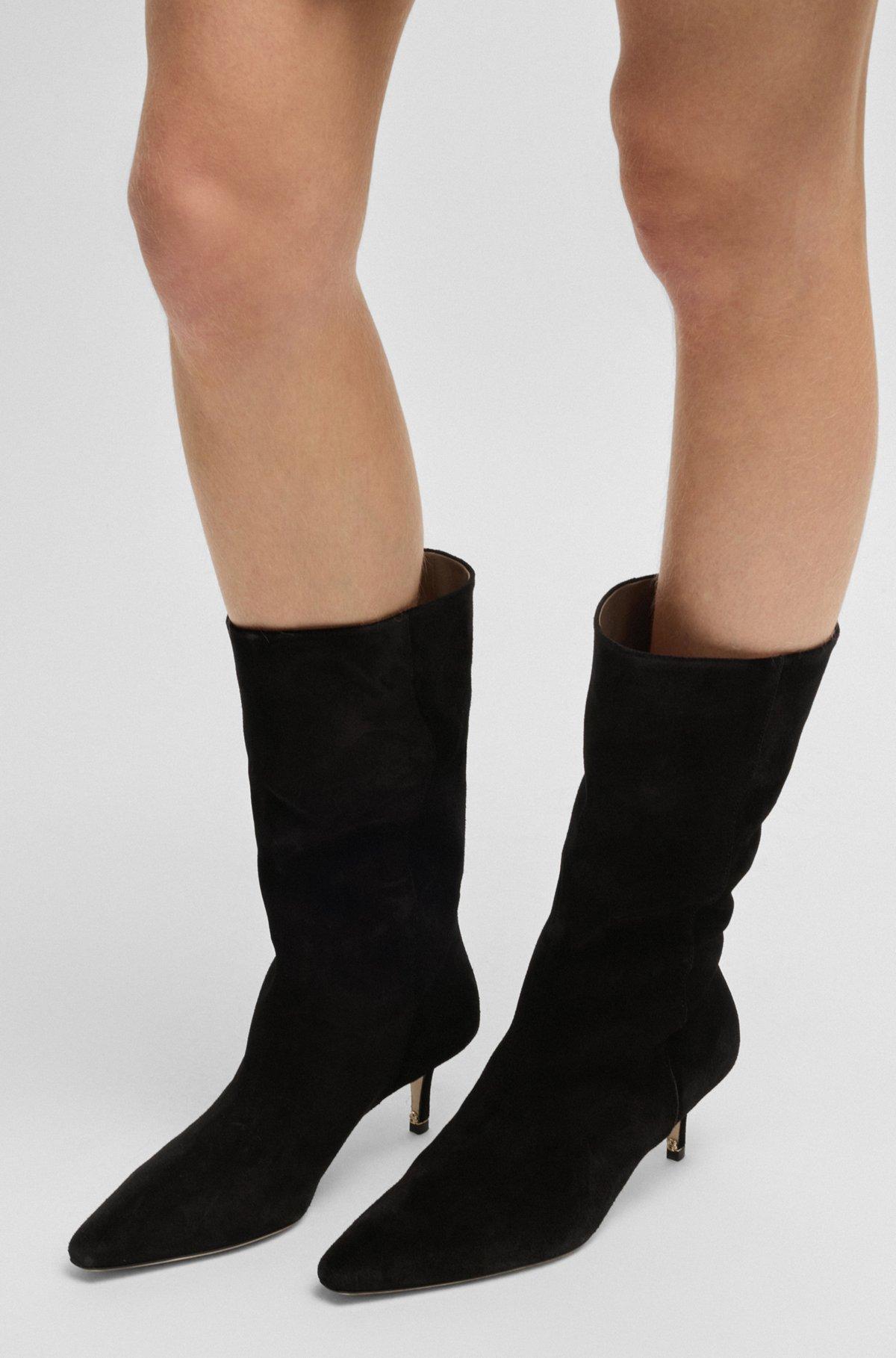Suede boots with Double B monogram Product Image
