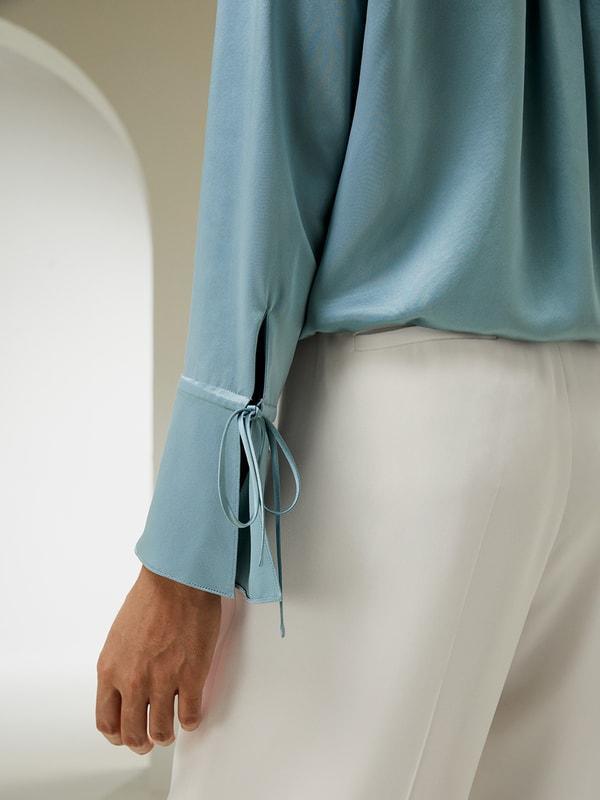 Silk Blouse with Drawstring Product Image