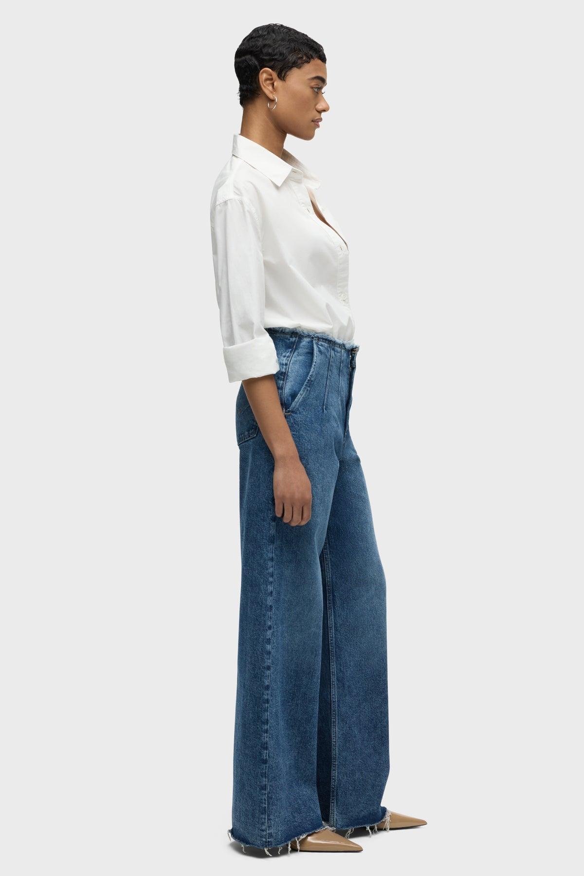 James High-Rise Darted Wide Leg Petite Jean Female Product Image