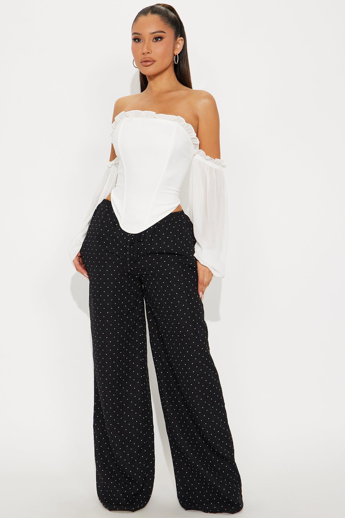 Have It All Off Shoulder Corset Top - White Female Product Image