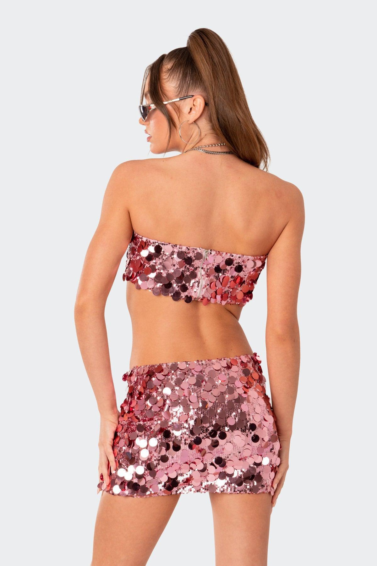 Sabina Sequin Bandeau Top Product Image