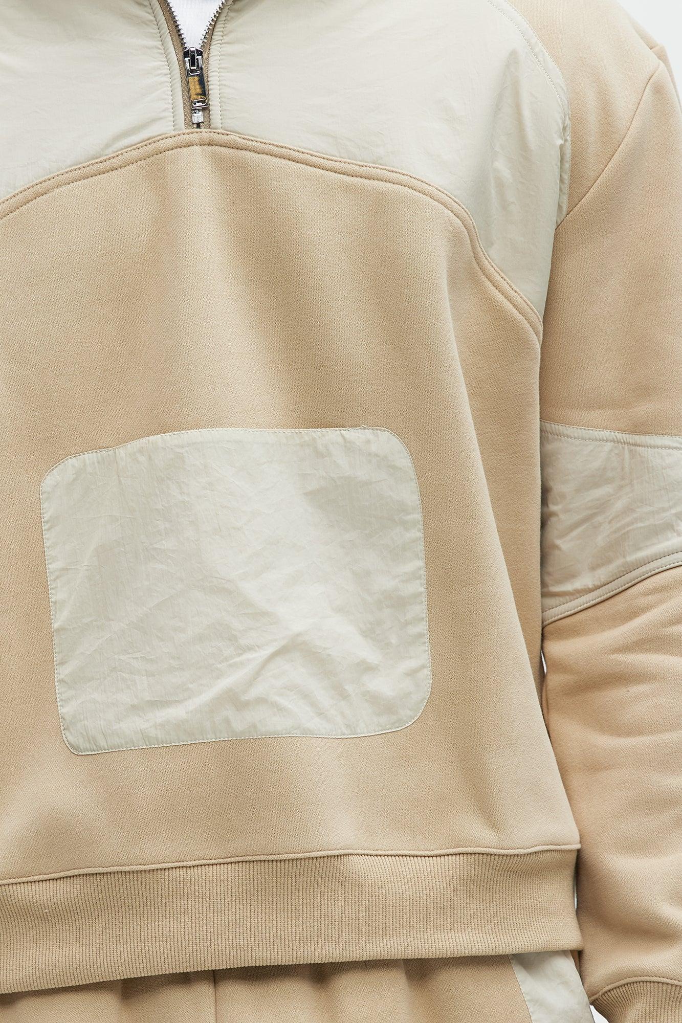 Dub Quarter Zip Sweatshirt - Stone Product Image