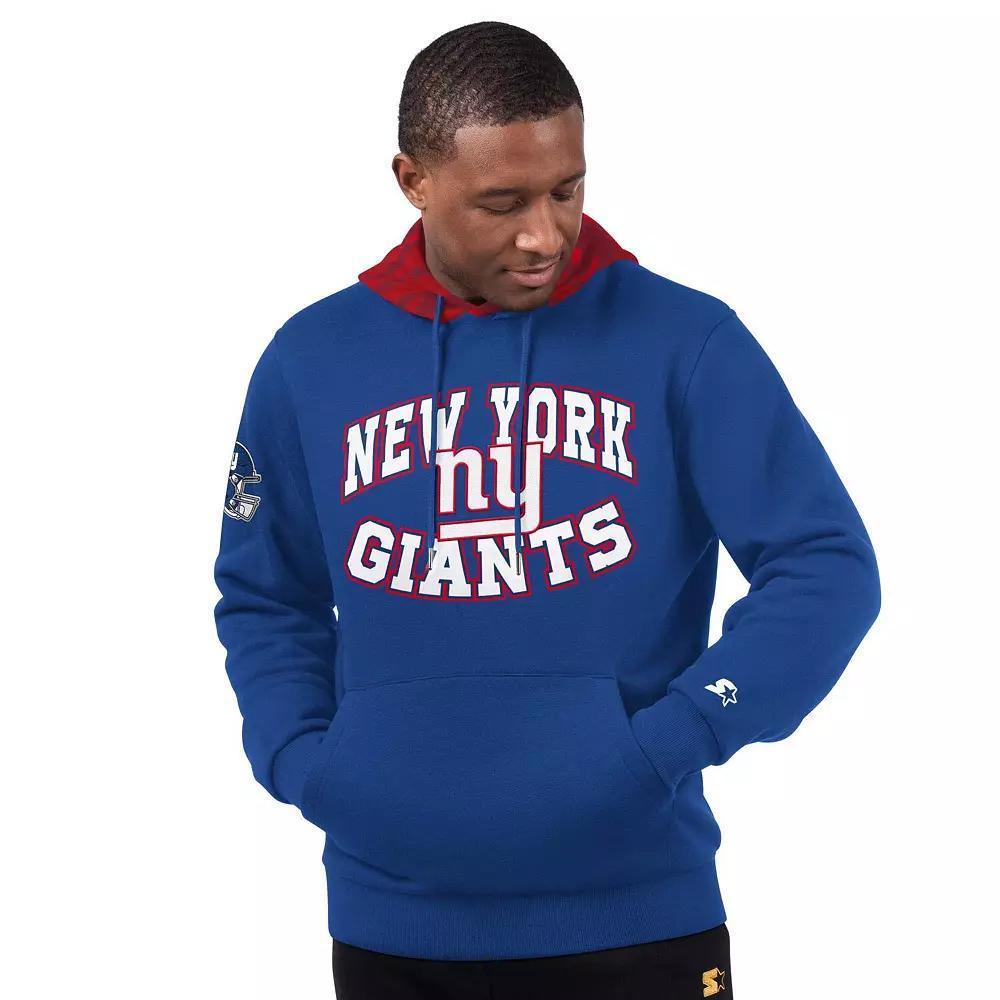 Men's Starter Royal New York Giants Thursday Night Gridiron Pullover Hoodie, Size: 4XL, Blue Product Image