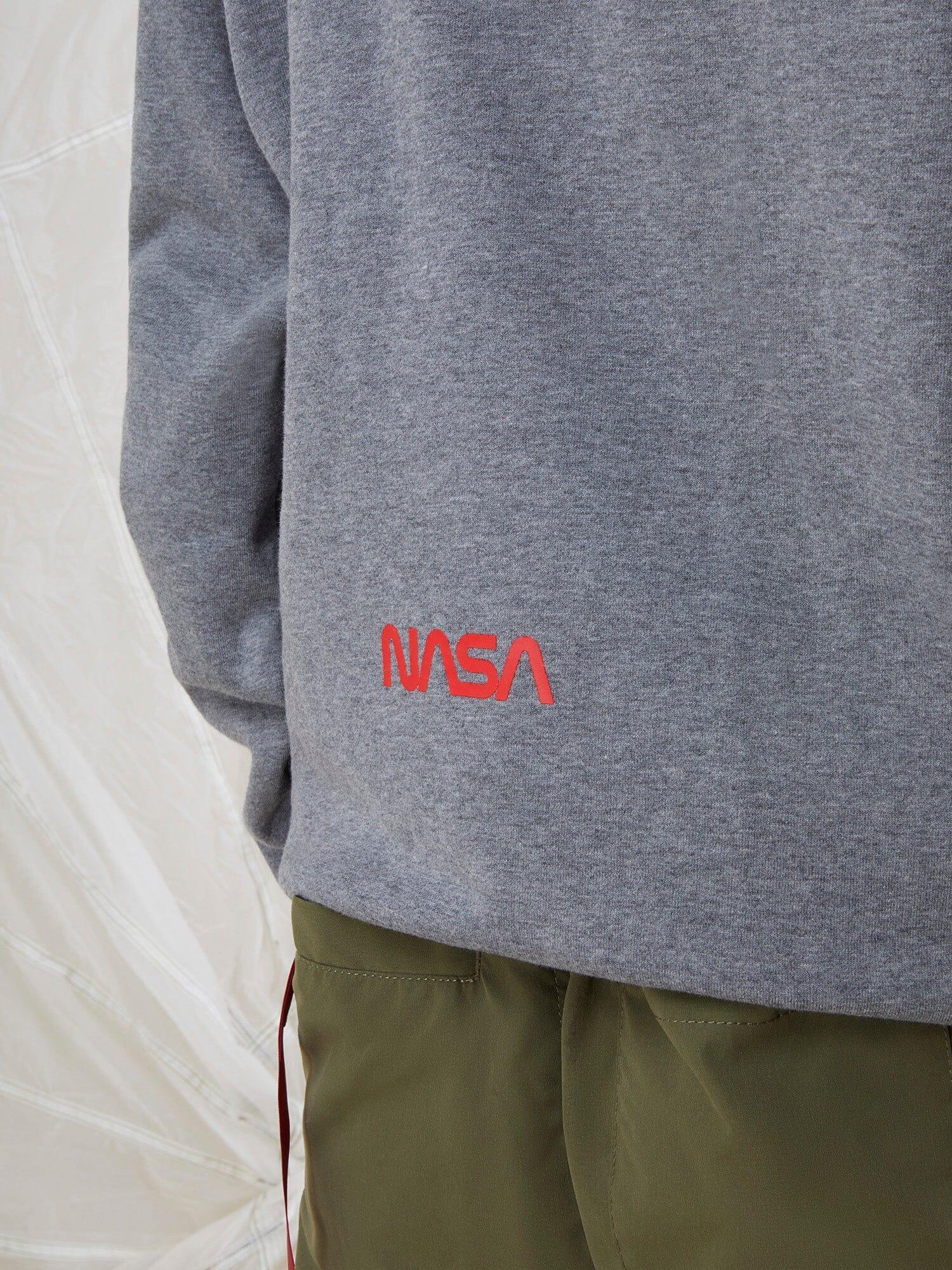 NASA WORM LOGO HOODIE (CHARCOAL) Male Product Image