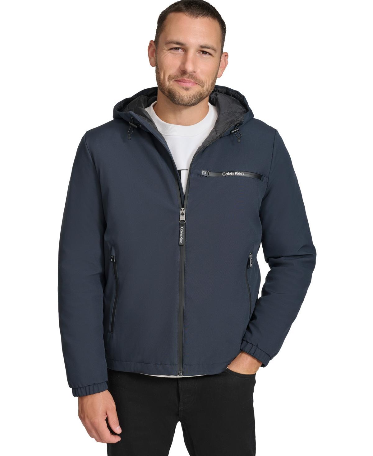 Calvin Klein Mens Infinite Stretch Water-Resistant Hooded Jacket Product Image