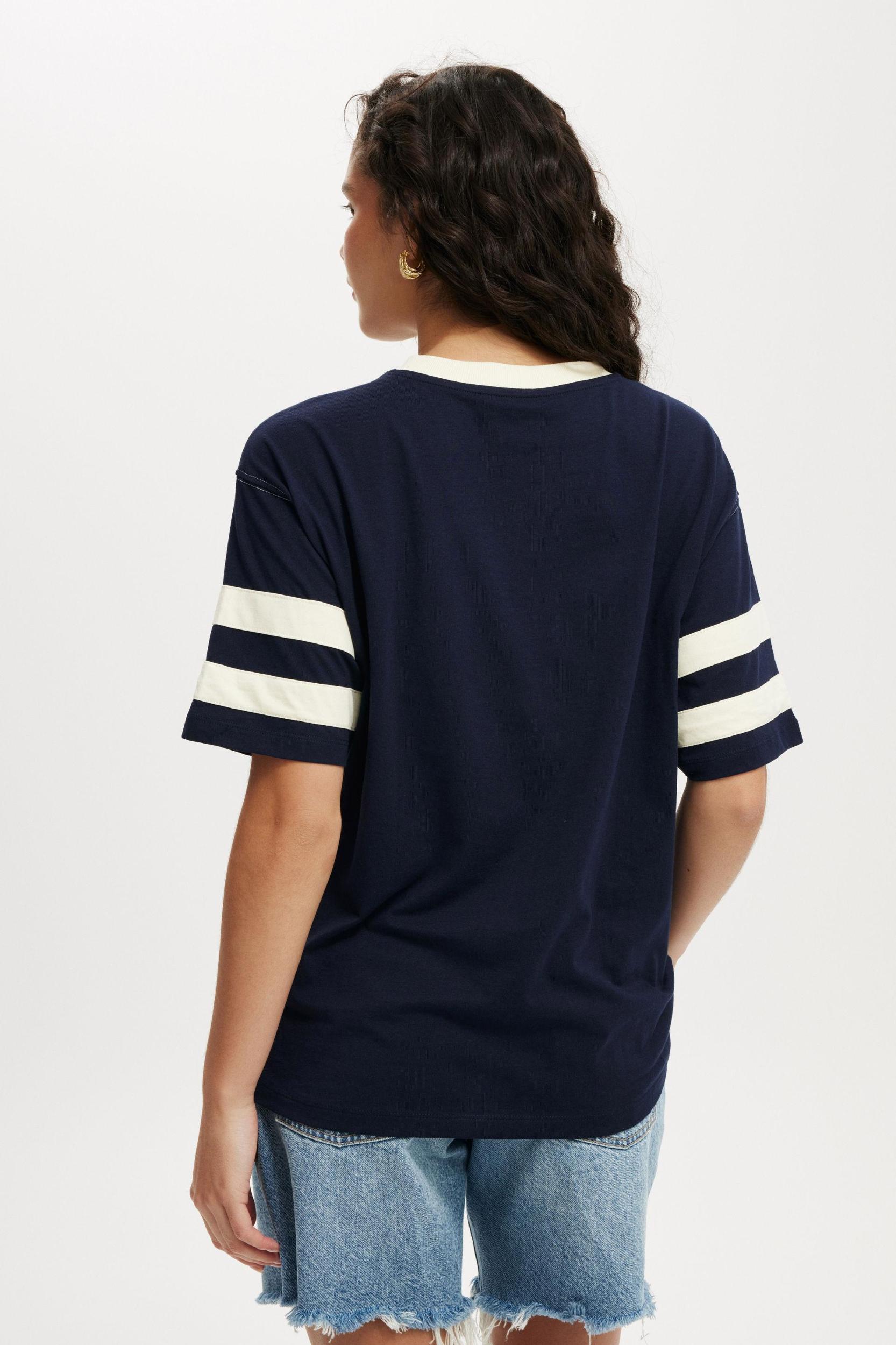 Cotton On Women - V Neck Oversized Graphic Tee - Winter night/ 54 Product Image