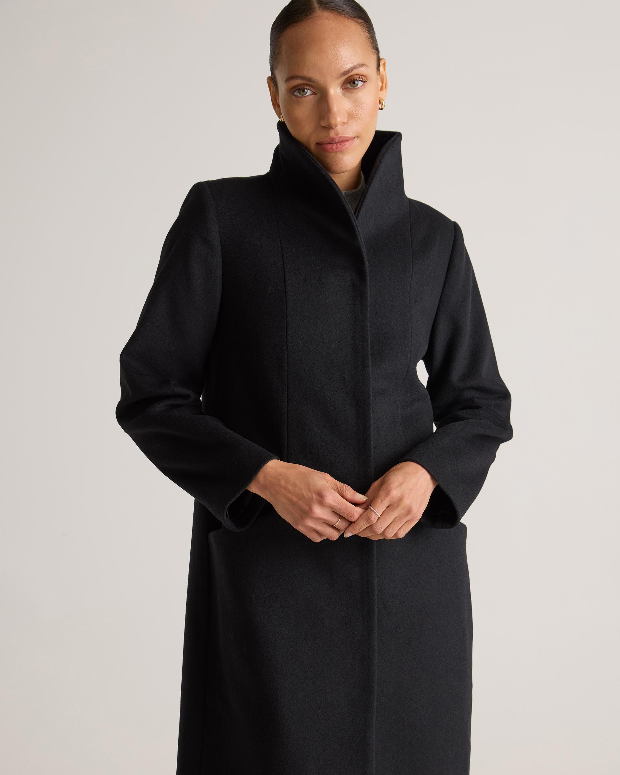 Quince | Women's Italian Wool Long Cocoon Coat Size XS, Wool/Nylon Product Image