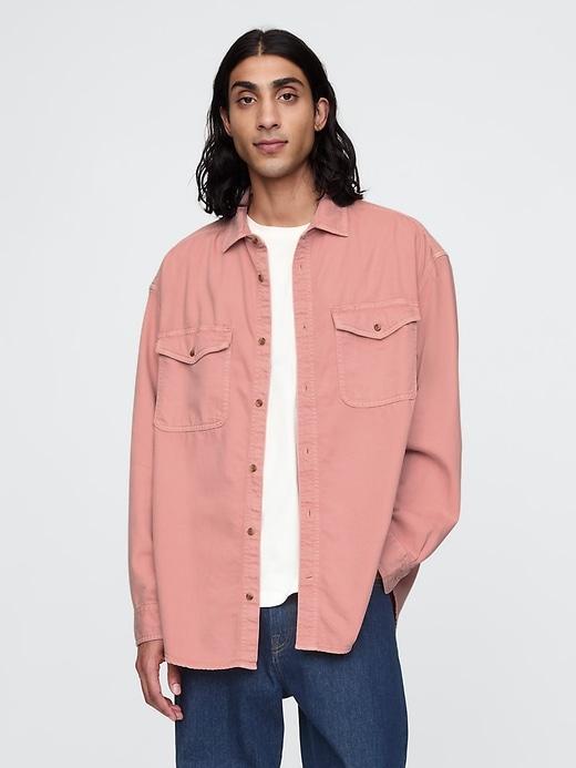 UltraSoft Denim Big Shirt Product Image