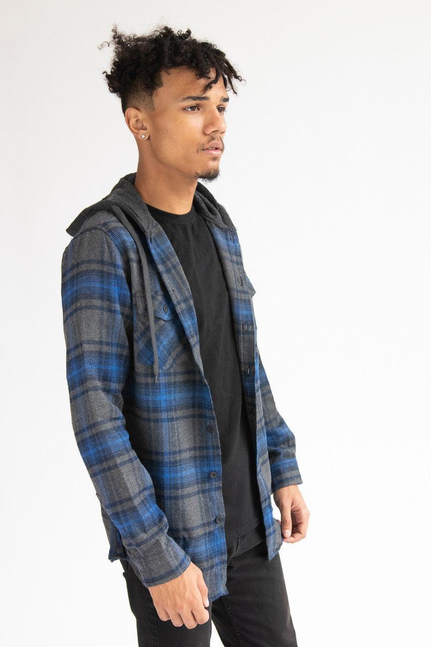 Hooded Flannel Shirt Product Image