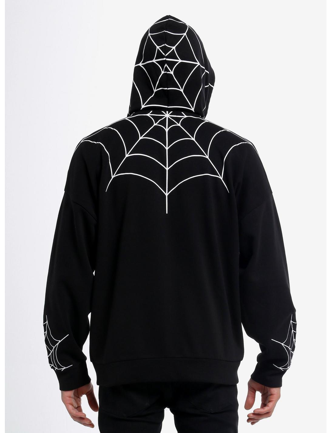 Social Collision Spiderweb Skull Hoodie Product Image