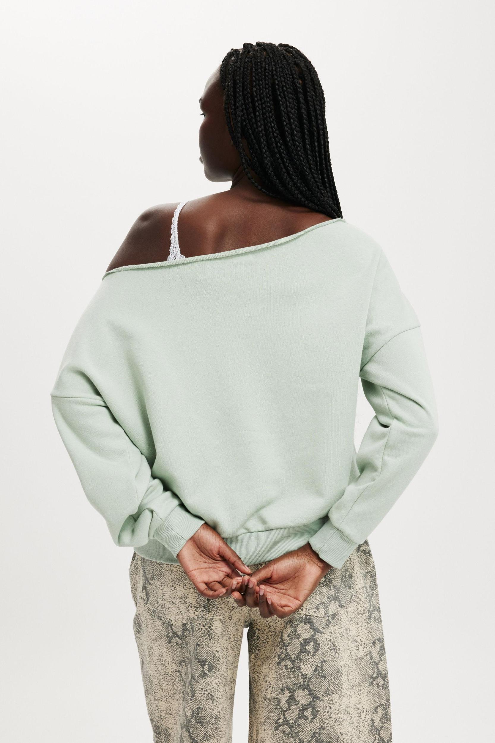 Classic Fleece Off The Shoulder Sweatshirt Product Image