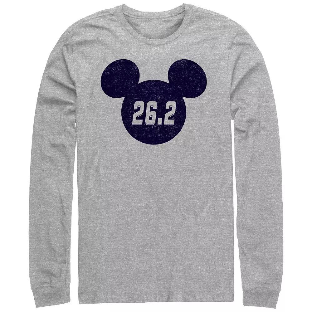 Disneys Mickey Mouse Marathon Mens Graphic Tee Athletic Grey Product Image