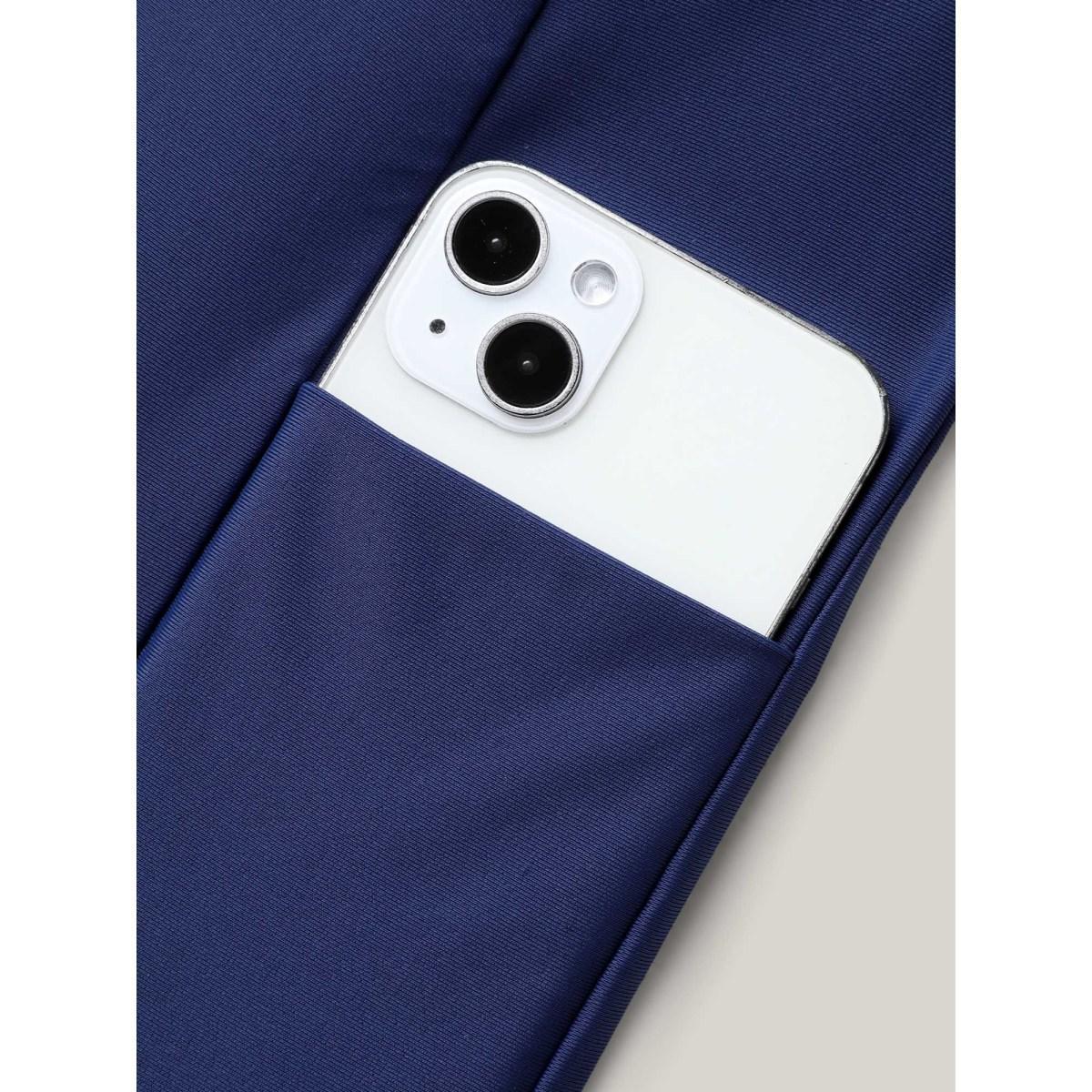 Plus Size Anti-Float Ties Pockets Swim Bottoms Women's Swimwear Indigo Beach High stretch Bodycon Mid Rise Side seam pocket Curve Swim Bottoms BloomChic 12/L Product Image