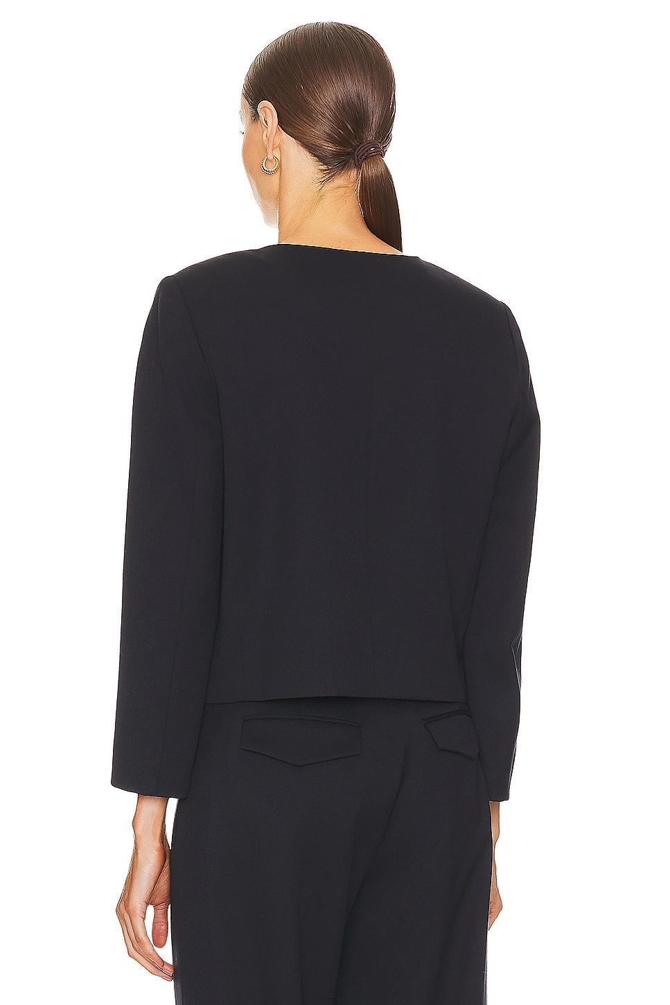 Womens Stretch-Wool Crewneck Jacket Product Image