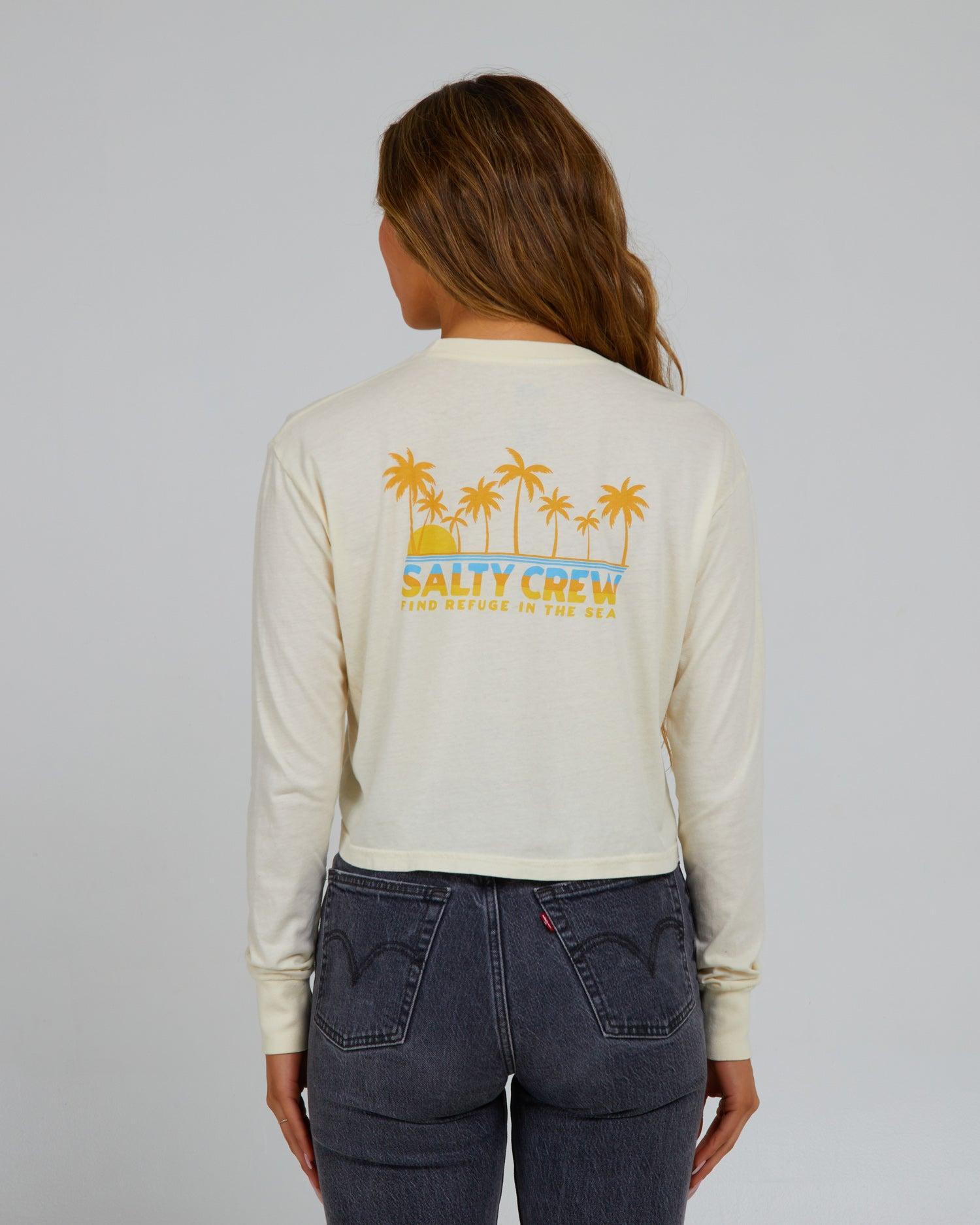 Boardwalk L/S Crop - Off White Product Image