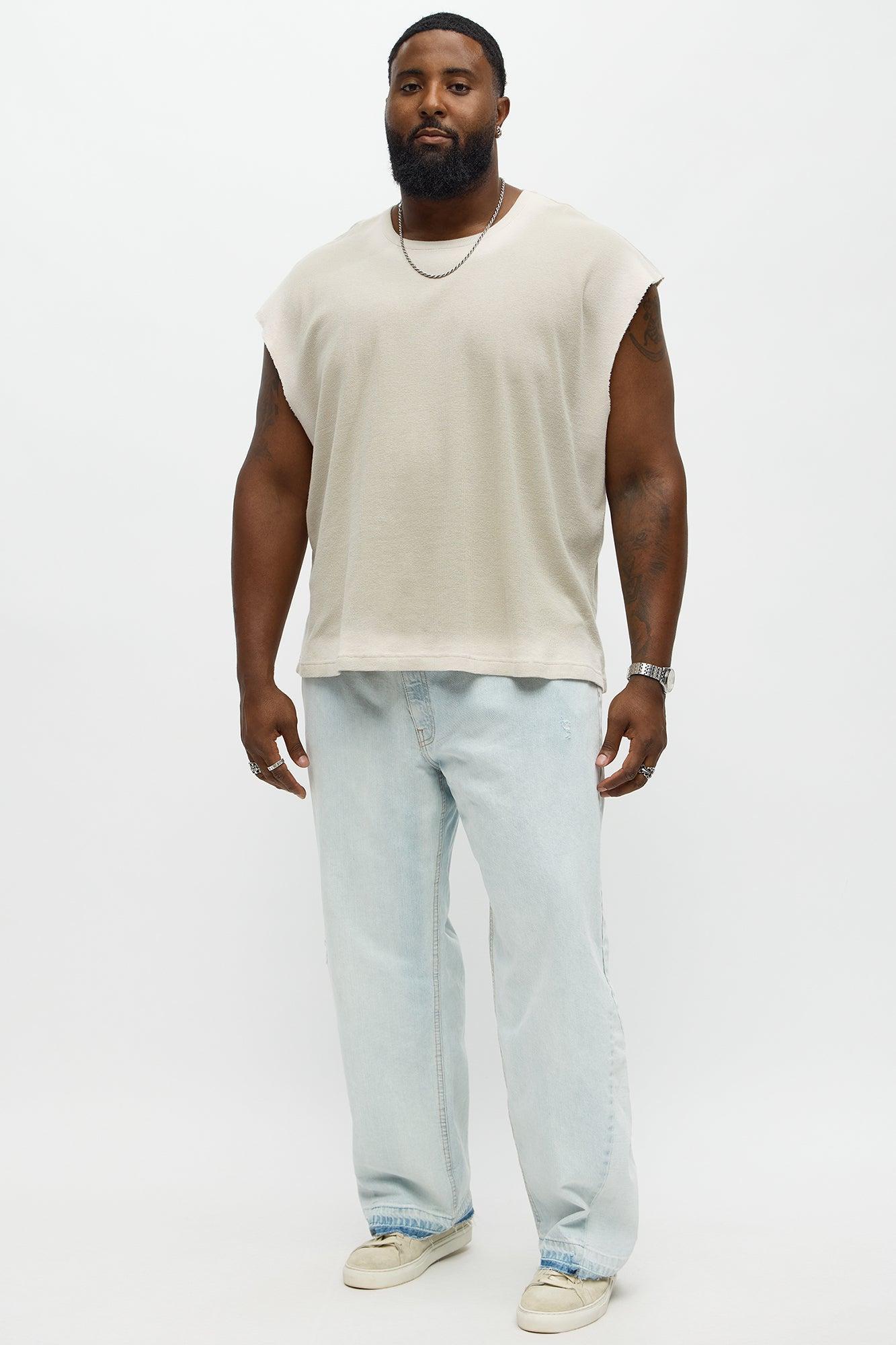 Relaxed Washed Muscle Tank - Grey Product Image
