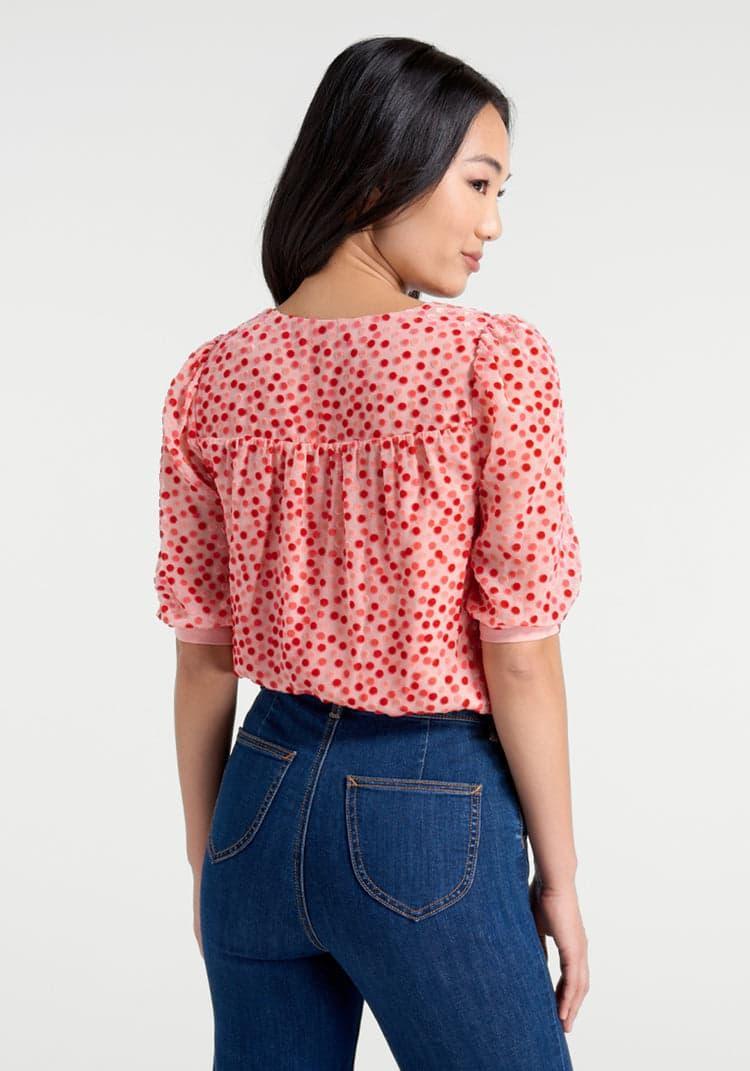 Confetti Confection Tie-Neck Blouse Product Image