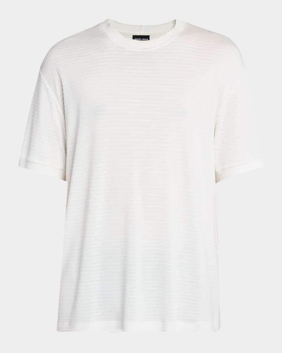 Mens Textured Stripe T-Shirt Product Image