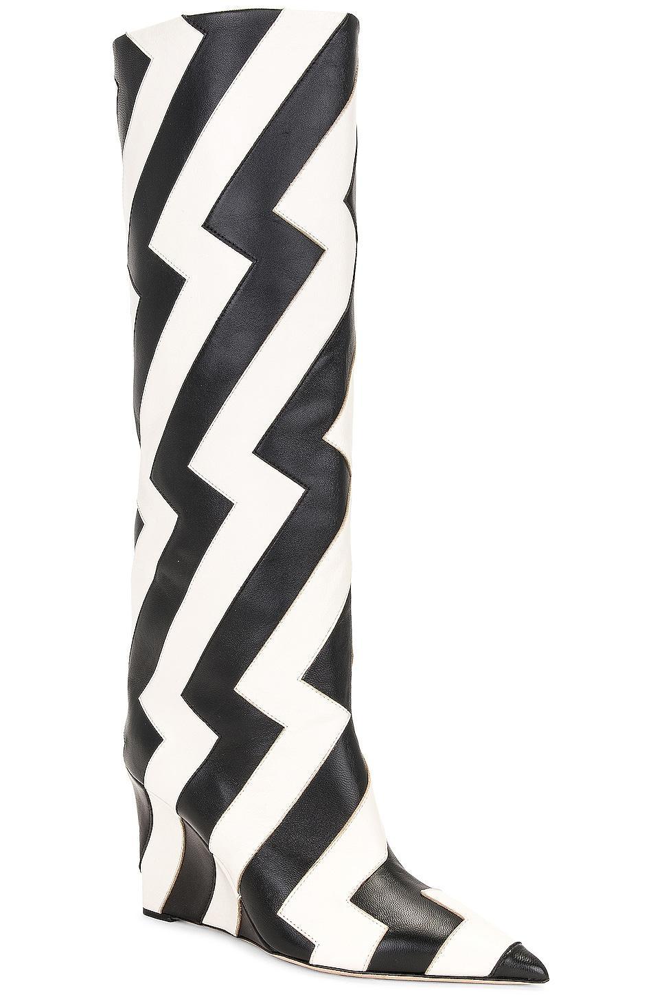 Jimmy Choo Blake 85 Leather Wedge Boot in Black - Black. Size 37.5 (also in 36). Product Image