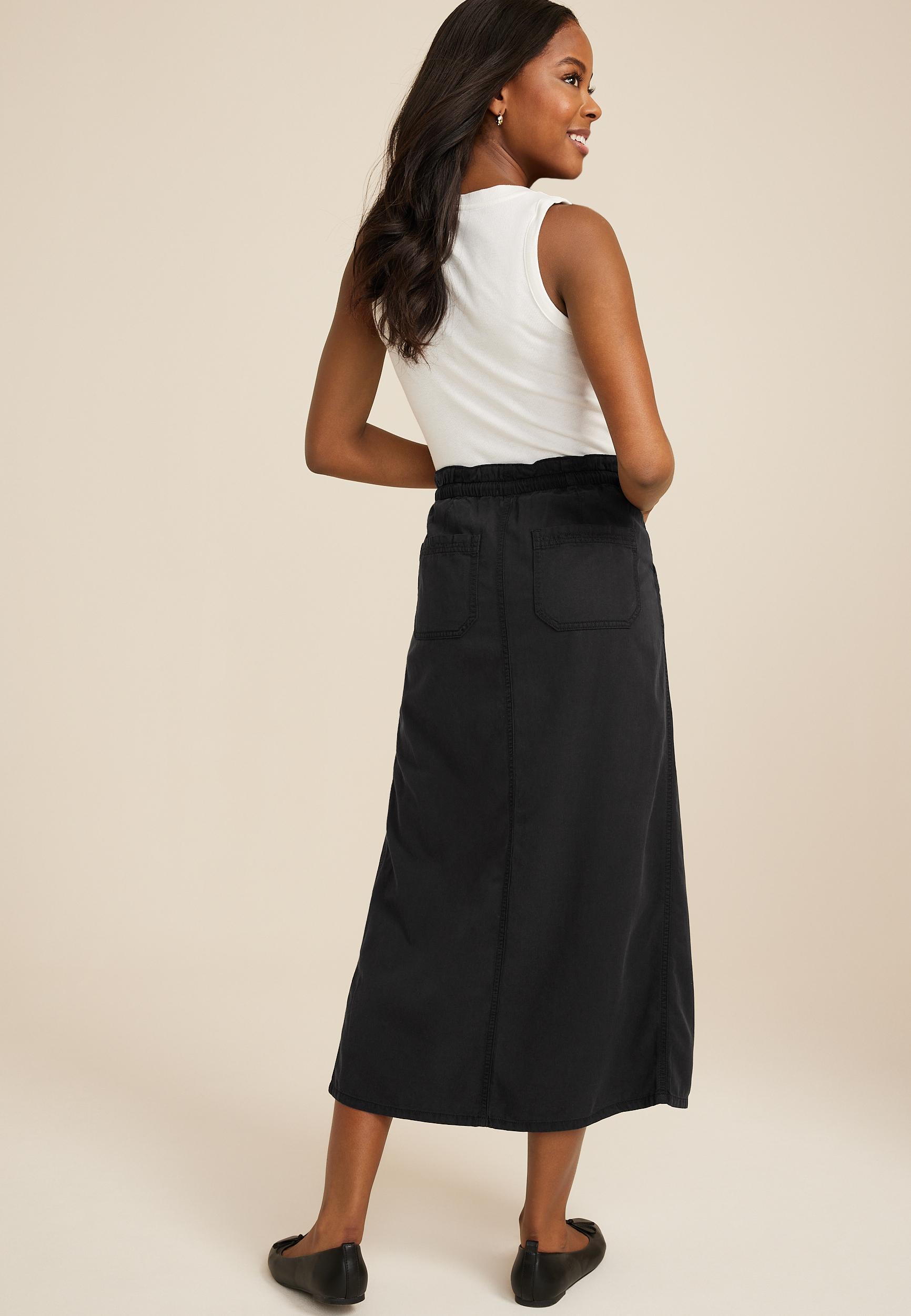 Maurices Womens High Rise Utility Maxi Skirt Size 8 Product Image